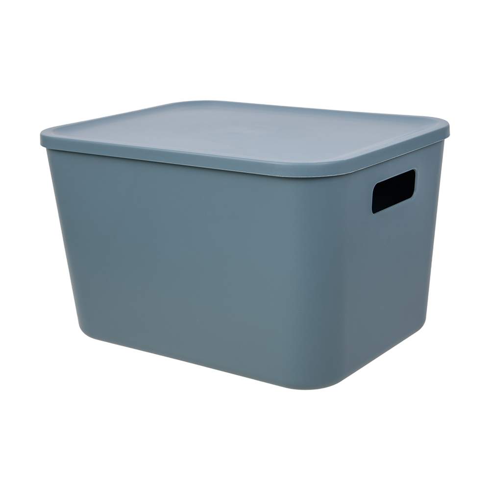 Корзина Fancy-hh100-L пластиковая д/хранения Оптима Д325 Ш245 В200 синий