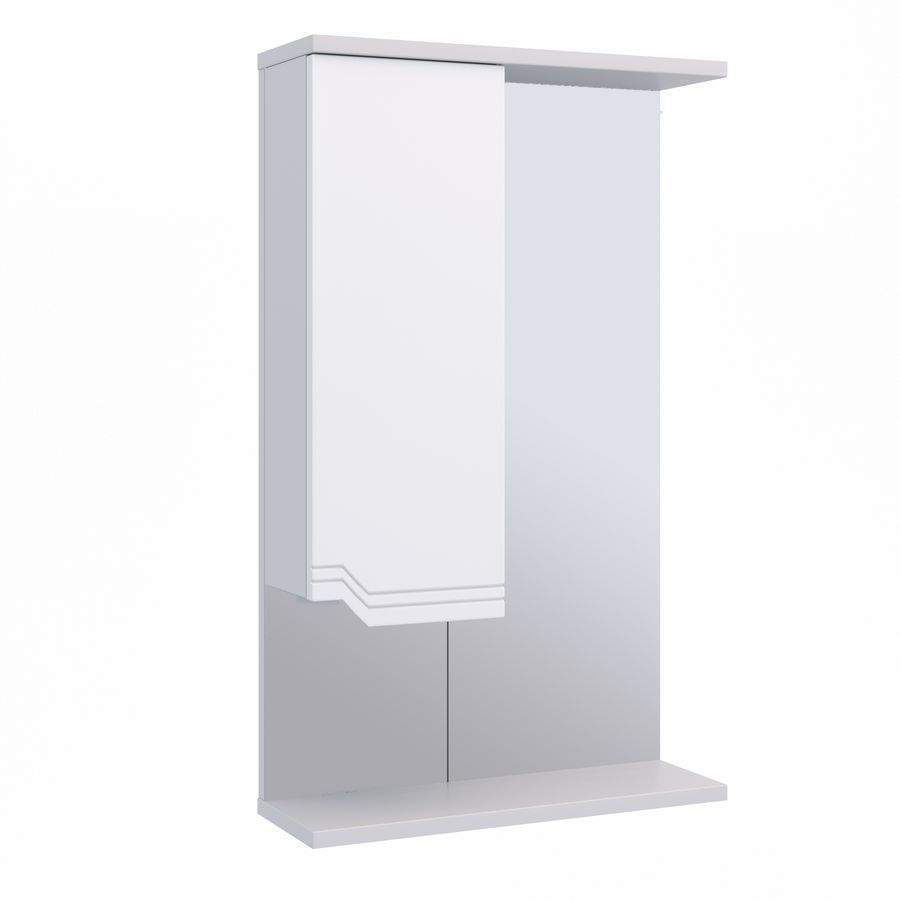 Зеркальный шкаф  Viktoria 45см белый  лев. 1045CVIC