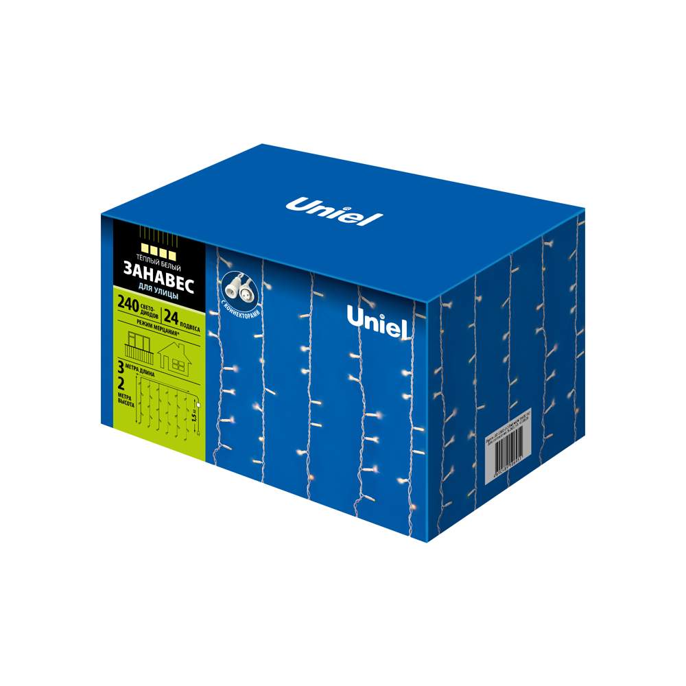 Занавес с/д ULD-C2030-240/TWK Warm White IP67 3,0х2,0м теплый белый 03684