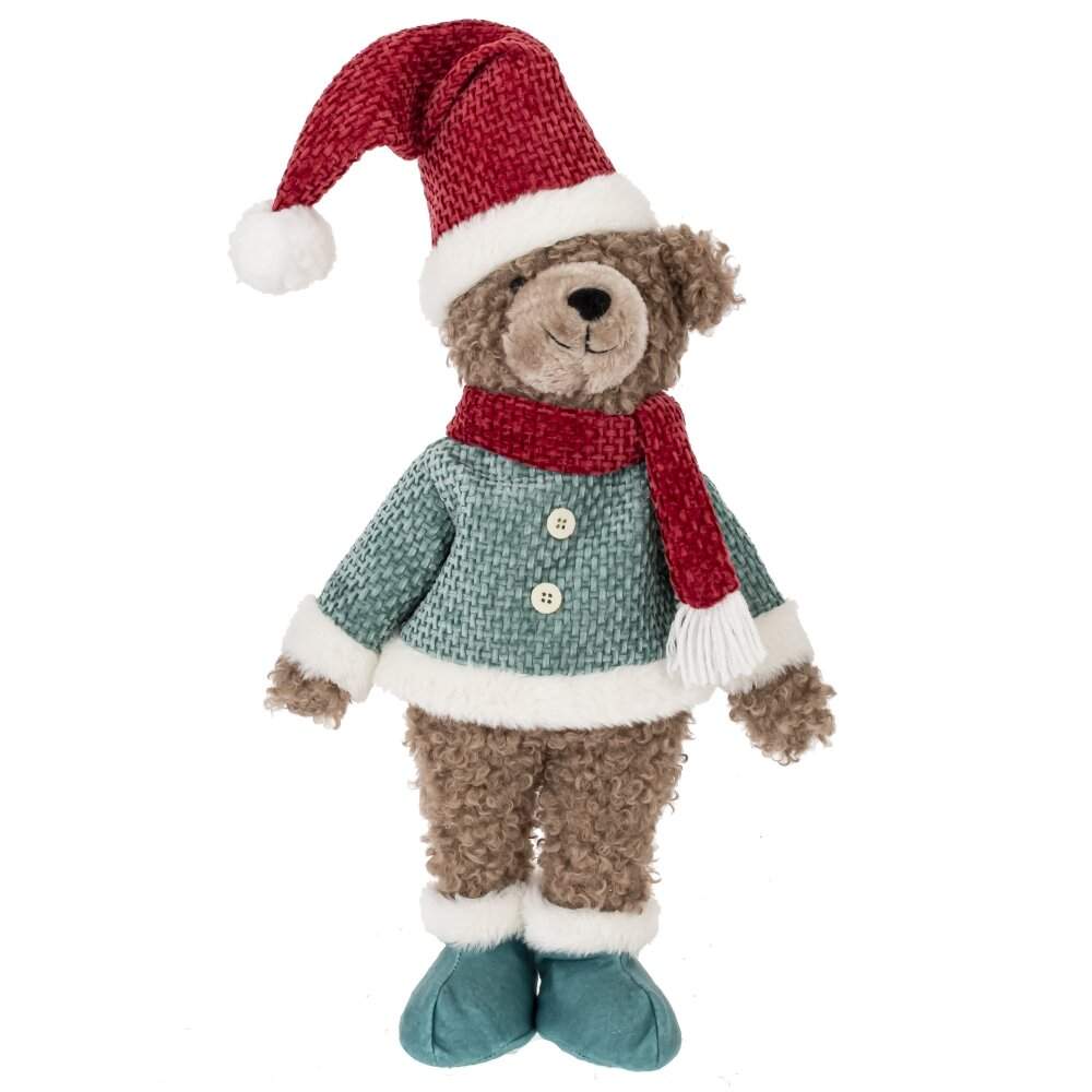 REMECO COLLECTION Игрушка набивная 821926 Медвежонок мятный/красный 20х11х35см 2 вида