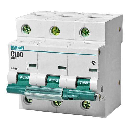 Авт.выкл. 3п ВА-201 C 100А 10кА DEKraft 13009DEK