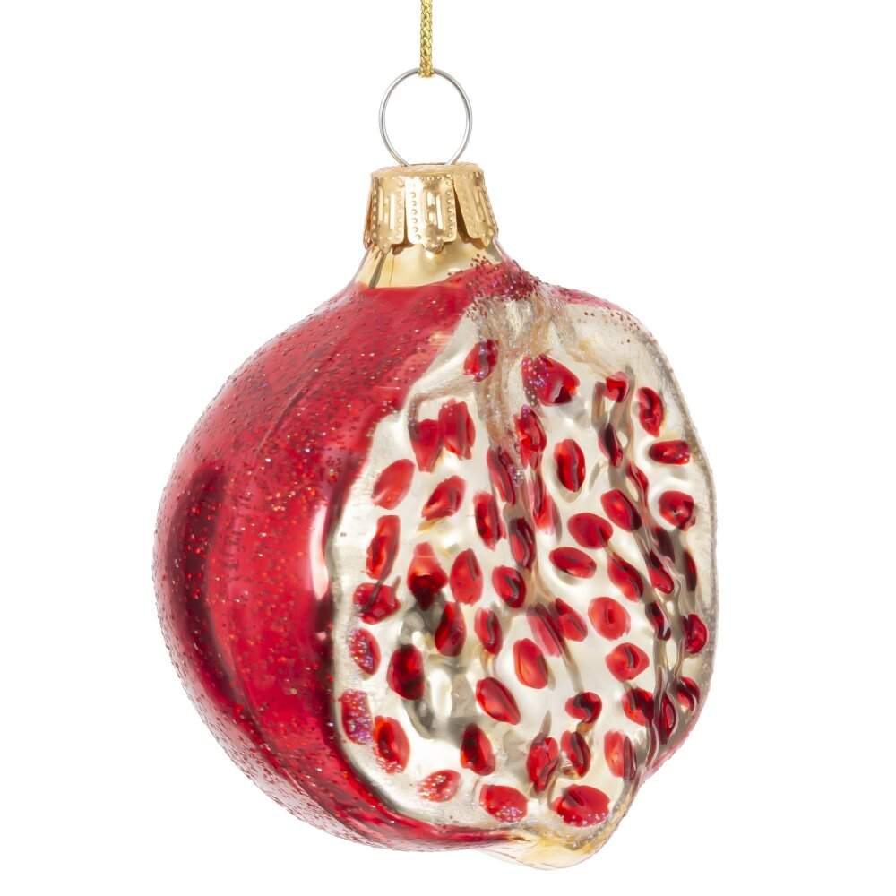 REMECO COLLECTION Игрушка елочная 824636 Гранат 6х4х7см 2 вида (стекло)  