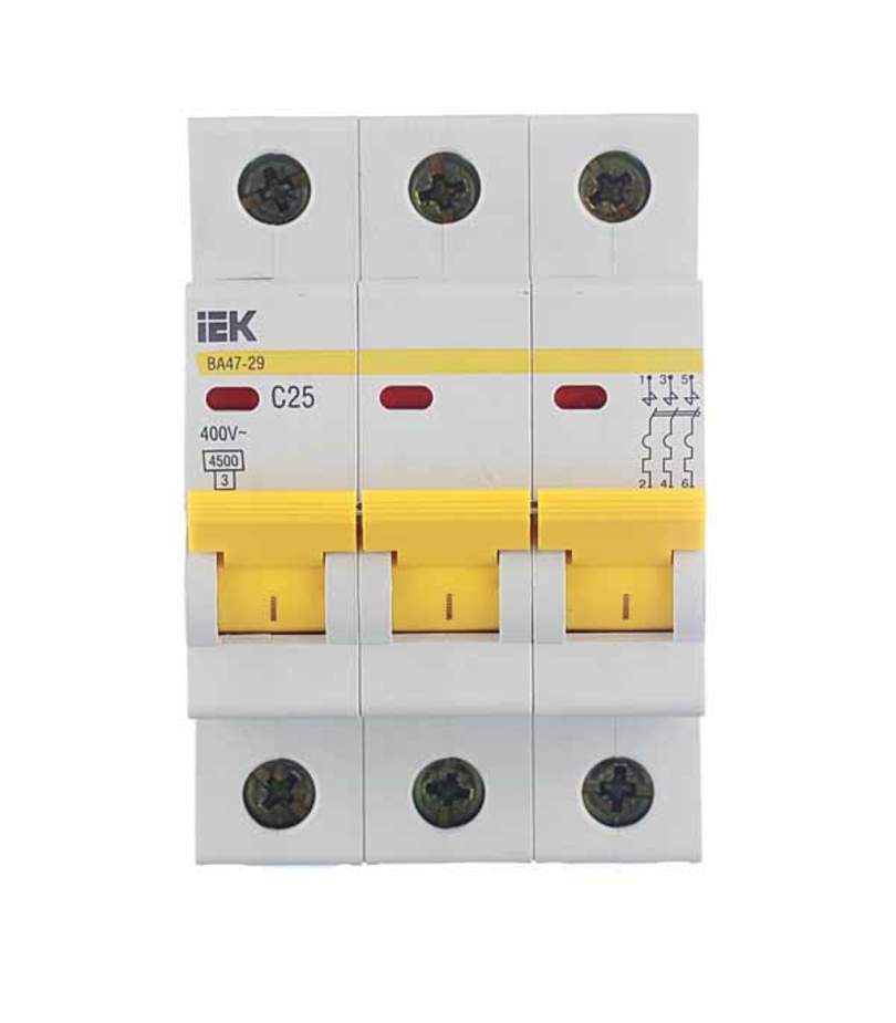 Авт.вык-ль ИЭК ВА47-29  3Р 25А  4,5кА  MVA20-3-025-C  16220