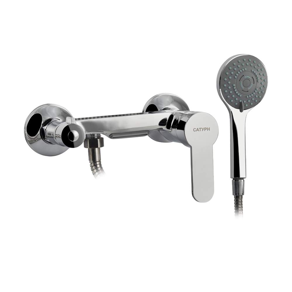 Смеситель САТУРН в душ. кабину  система водопад, шаровый, хром  5942