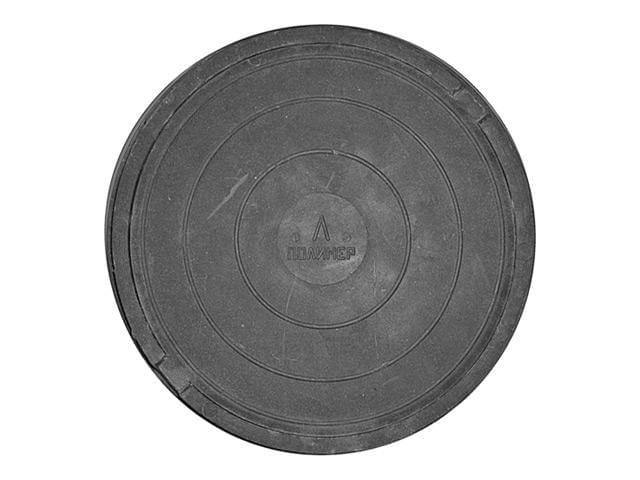 Люк полимерно-песчаный круглый легкий черный / до 3 т / Ø-750 h-80 / 10 в пачке