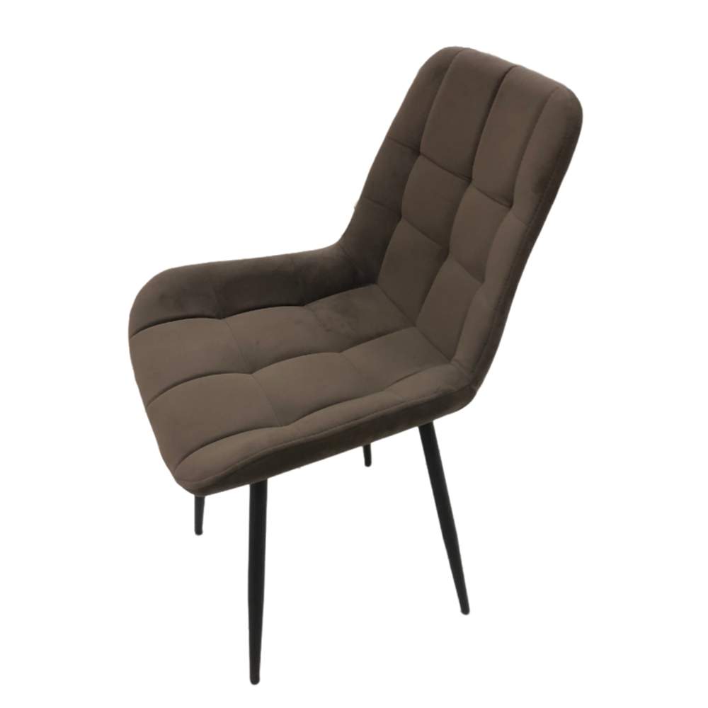 Стул МИС 7 Белен черный муар/велюр велутто 23 коричневый