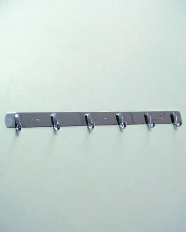 Крючок д/полотенца на планке 6шт нерж/хром  576