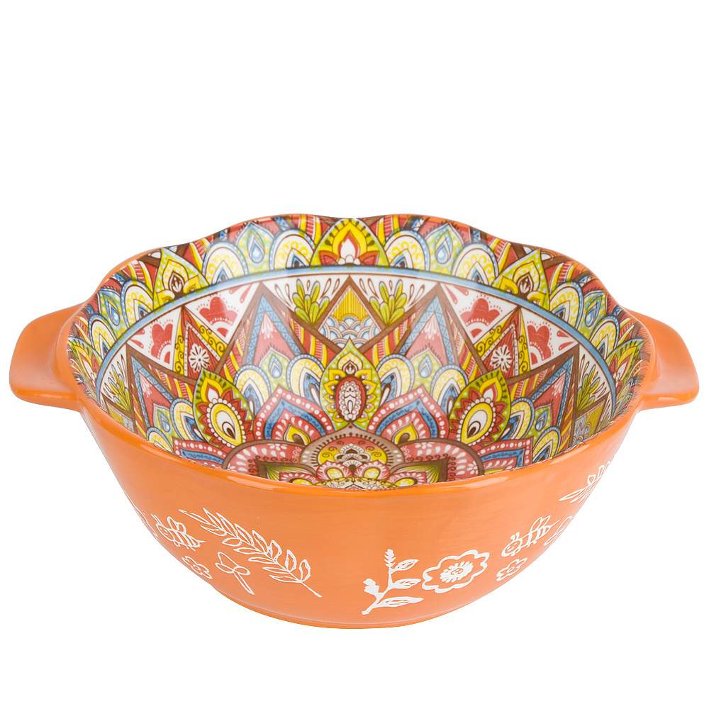 NOUVELLE HOME Arabesque оранжевый Форма д/запекания 0860099 с ручками 1500мл 23,6х20х8,4см