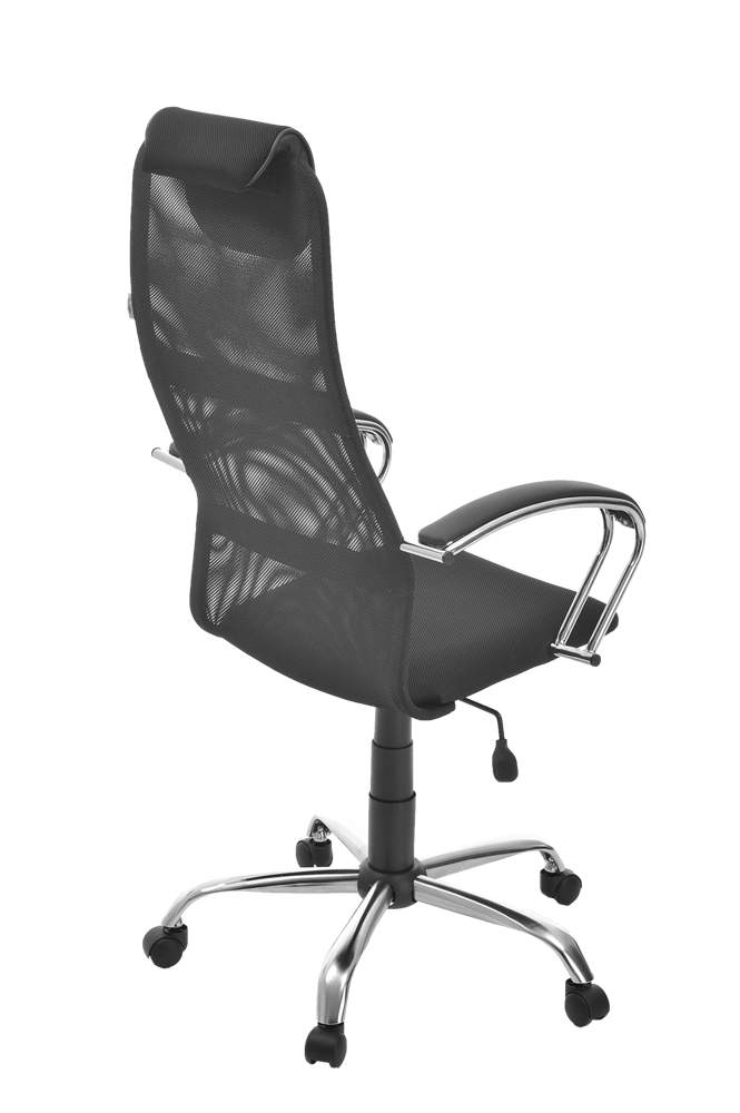 Кресло Бун(Кожа иск., ECO, №16H(черный) г/п 100 ТГ кр.Альфа(700)СН,ролик ст.СН