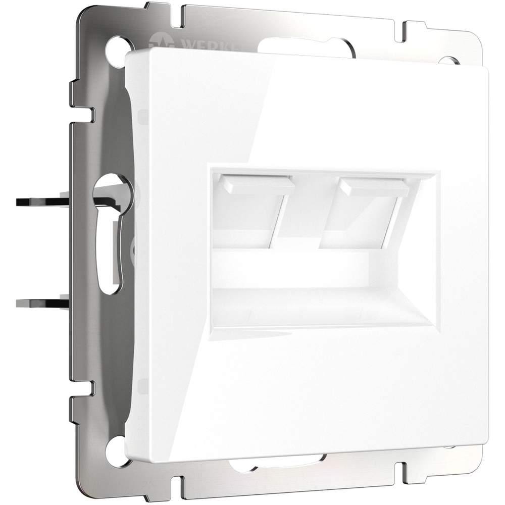 Розетка  Frame компьют 2-ая  RJ-45  белая  WL01-RJ45+RJ45  -  W1181101