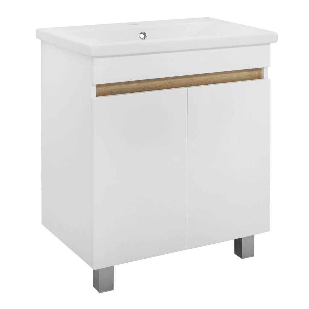 Тумба Sydney 2дв.напол.  + раковина  Como 70см белый  2070WCSYD