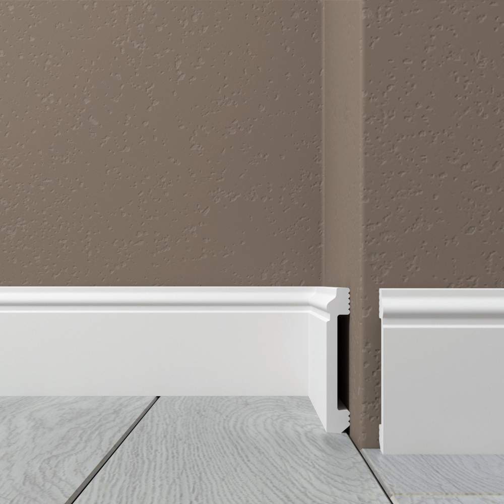 Плинтус XPS Polymer H 80 (80х13)/20 2м (под покраску)