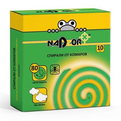 ISM004C Спирали от комаров малодымные б/запаха, зеленые/  15629