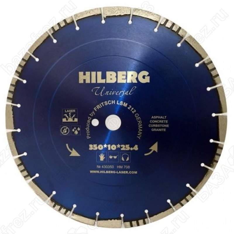 Диск алм. 350х25,4/12мм  отрезной Turbo Segment Universal  HM708