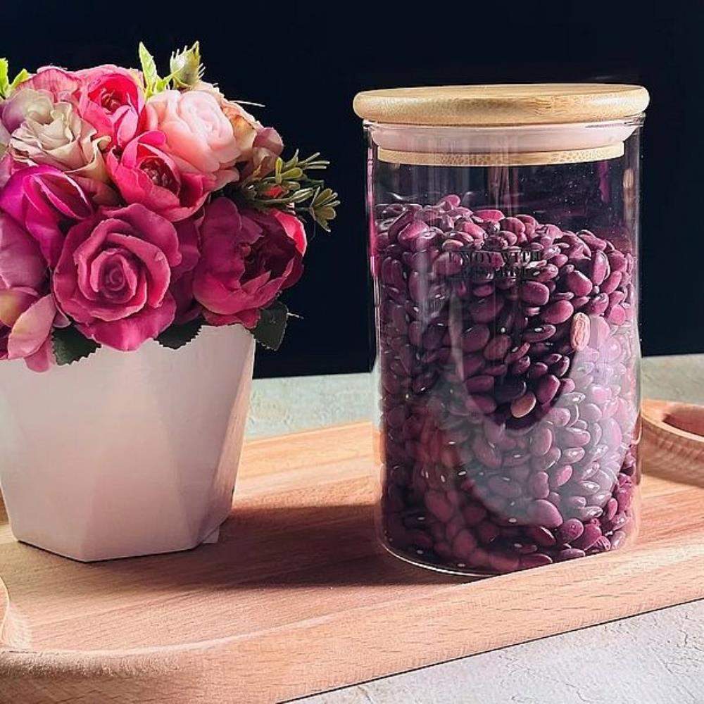 LENARDI Банка д/сыпучих 139-061 1050мл стекло,крышка бамбук