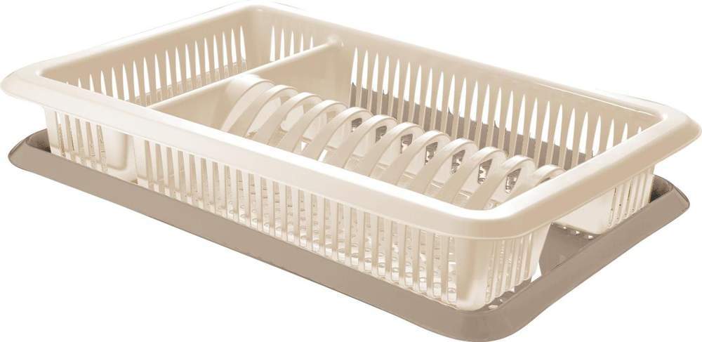 PLASTIC REPUBLIC Сушилка д/посуды с поддоном шампань 480х300х90мм SE156312001 