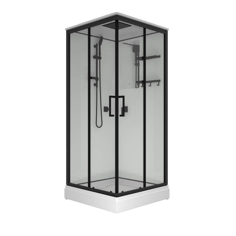 Душевая кабина Рич-Блэк М4 90x90А (4 места) + сифон D50