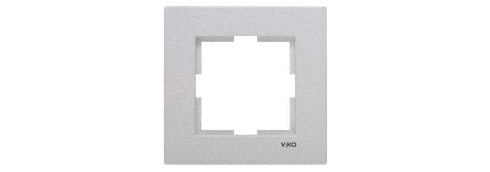 Рамка VI-KO Novella  алюм. 1-местная  серебрянная  92192321