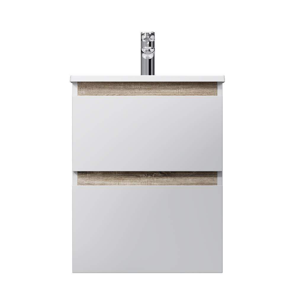 Тумба с раковиной X-Joy 50см подвес. 2ящ.белый гл.  M85AFHX0502WG/M85AWCC0502WG64