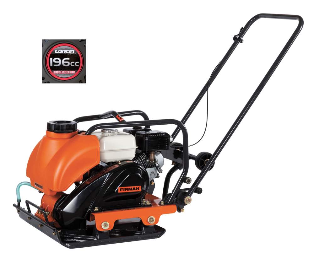 Виброплита FIRMAN  FPC90BF   (Loncin 196сс.6,5 л.с,бак д/воды, колеса,коврик)