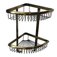 Полочка MAGNUS под Бронзу  95341  угл. овал. двойная с крючками  