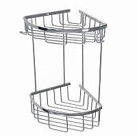 Полочка САНАКС  углов. овальная двойная 18см /нерж./ 75250