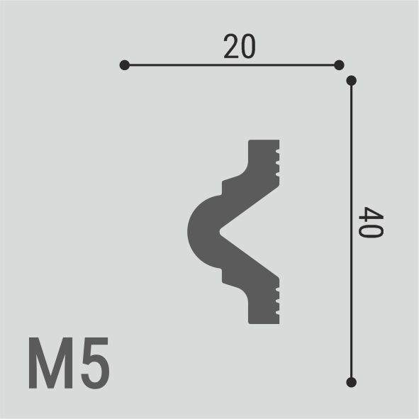 Молдинг XPS POLYMER М 5 40*20/40