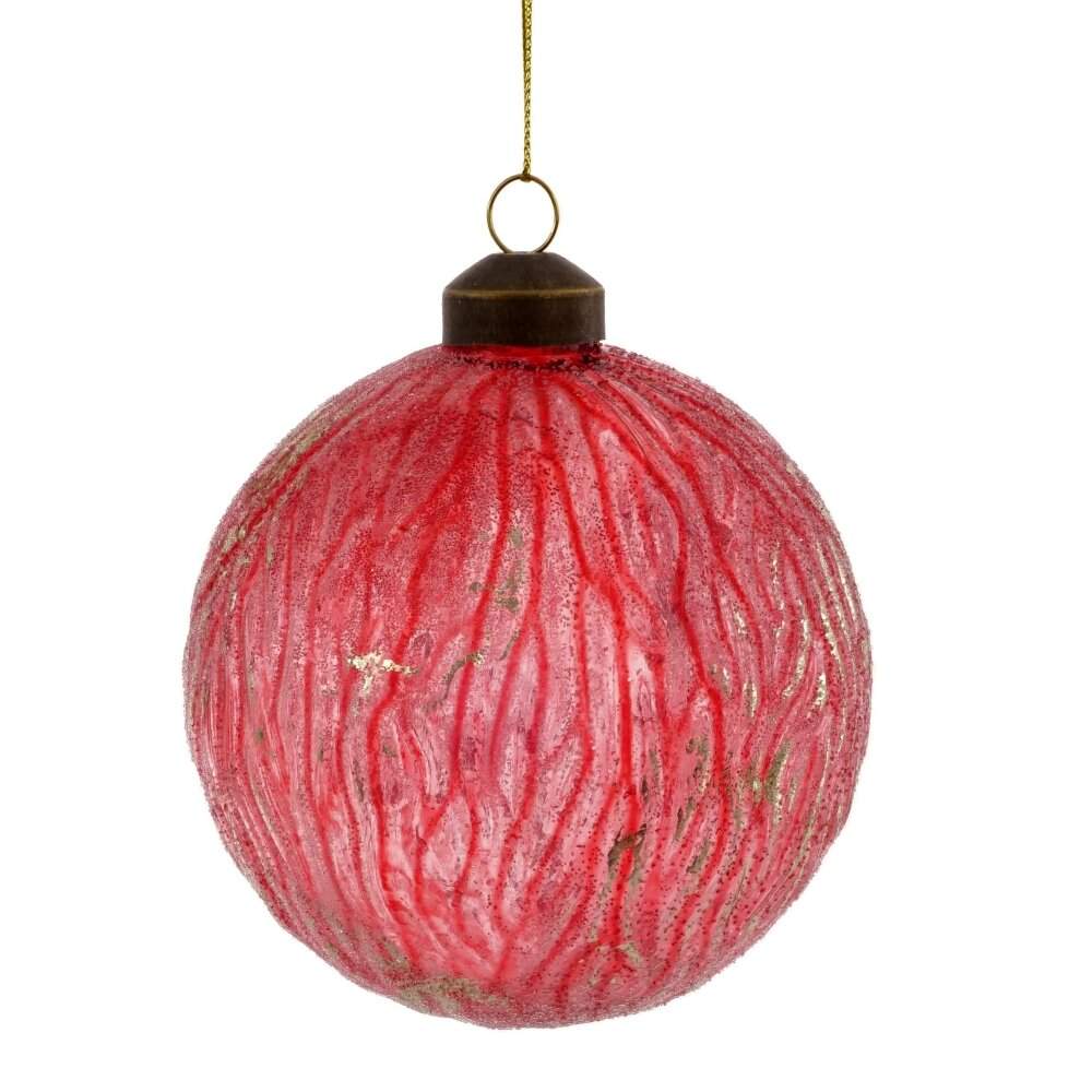 REMECO COLLECTION Игрушка елочная Шар 809453 красный/золото стекло 10см
