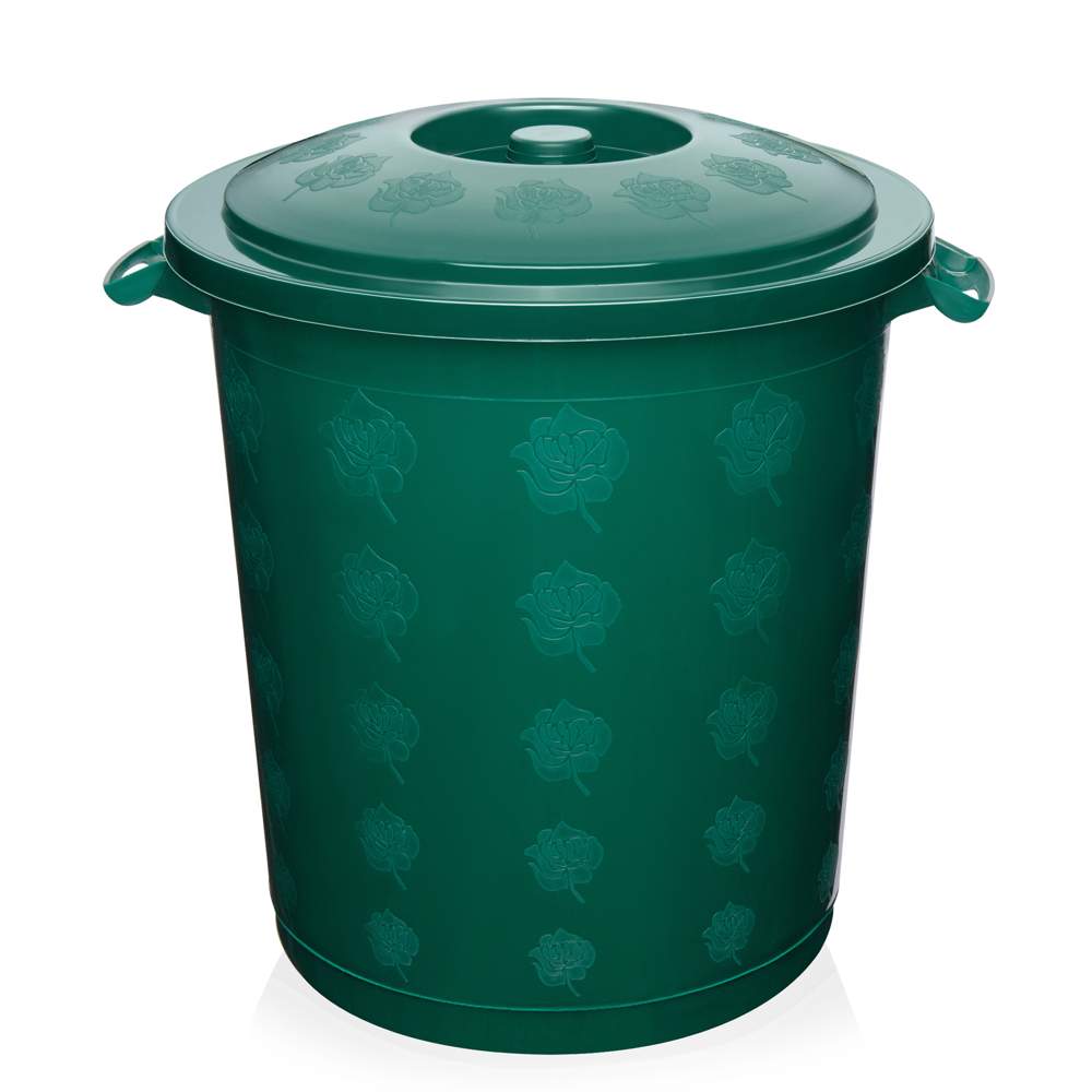 ЭЛЬФПЛАСТ Бак хозяйственный 013 Антей 50л с крышкой темно-зеленый 430х485мм 