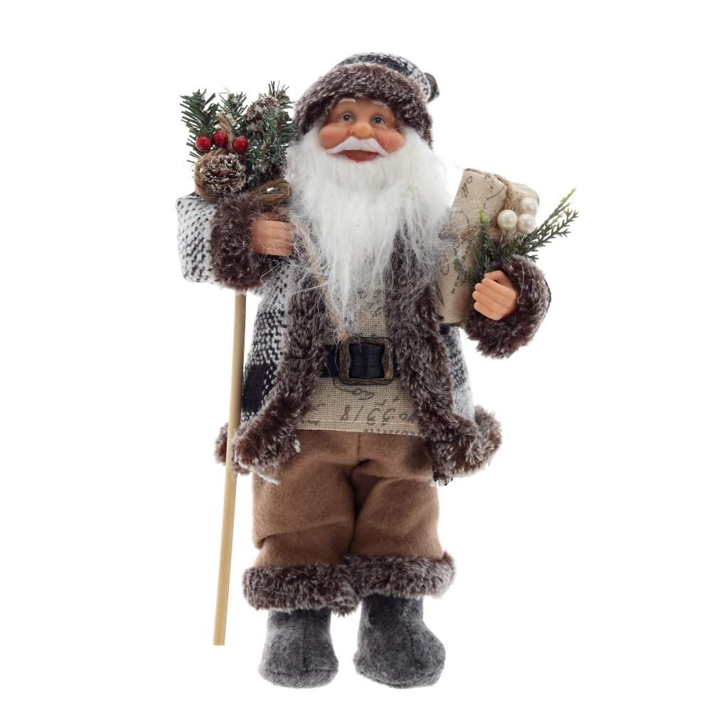 REMECO COLLECTION Дед Мороз 822383 бежевый/коричневый 18,5х10х35см