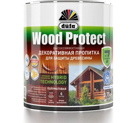 Пропитка <b>DUFA</b> Wood Protect д/защ. древ. бесцветный  0,75л