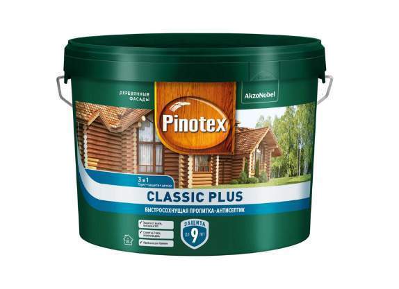 Пропитка Pinotex / Omnitex Classic Plus  3 в 1  Тиковое дерево  9л  5727950