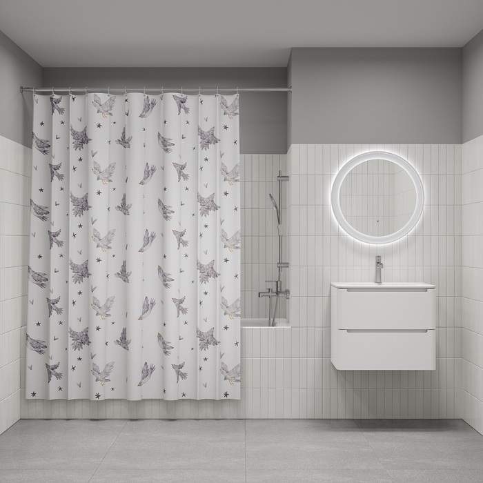 Штора д/ванной IDDIS 200*180см  полиэст. BP04P18i11