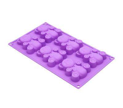 КАТУНЬ Форма КТ-S-329 д/выпечки кексов Мишки 6 ячеек силикон 30х18х2см