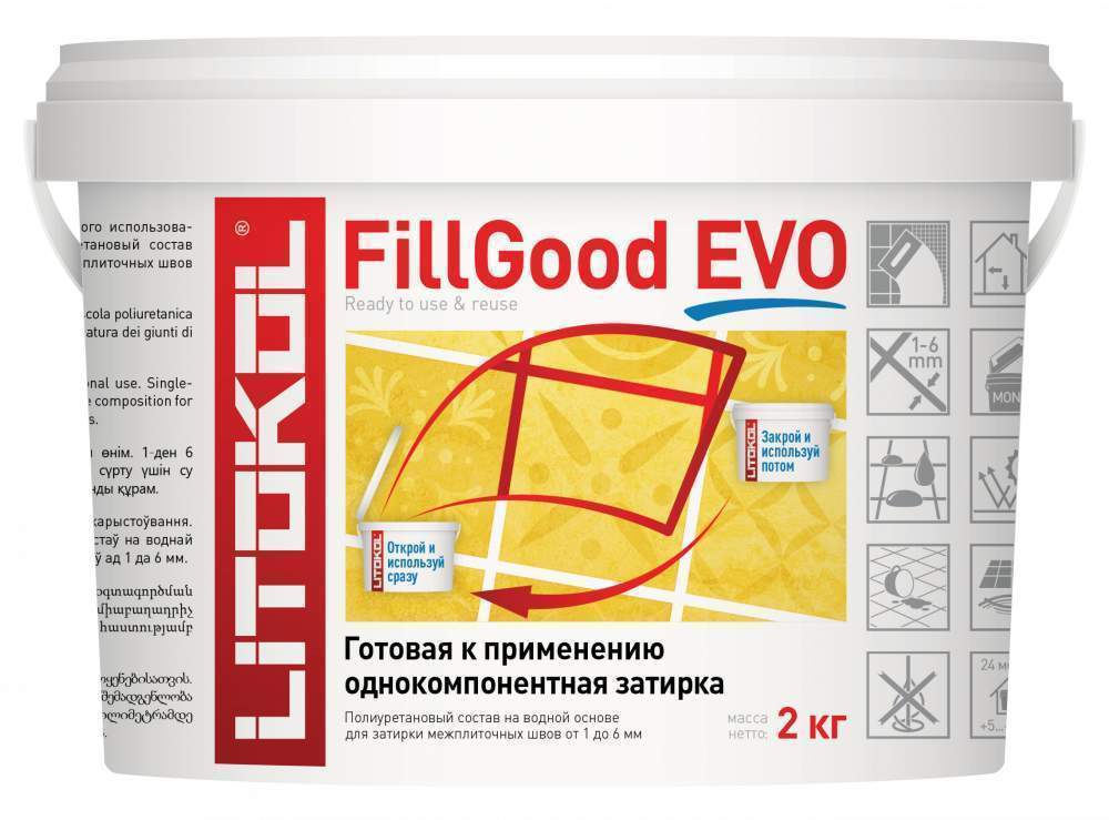 Затирка FILLGOOD Evo F.100  Bianco assoluto  2кг