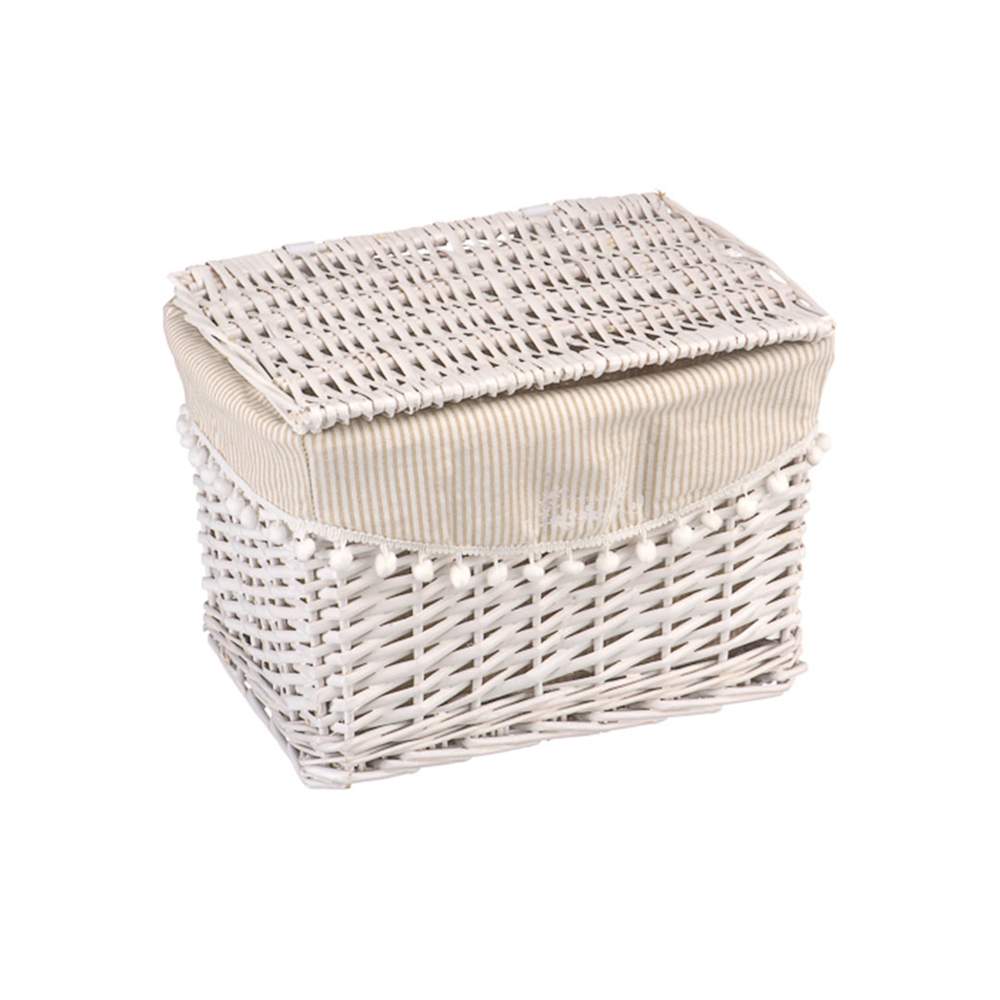 Корзина EW-30L бельевая прямоугольная Колокольчик Д360 Ш260 В250 белый