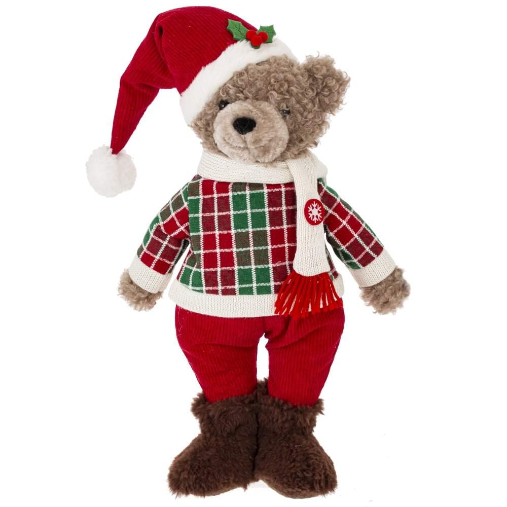 REMECO COLLECTION Игрушка набивная 821921 Медвежонок красный 27х10х42/46см 2 вида