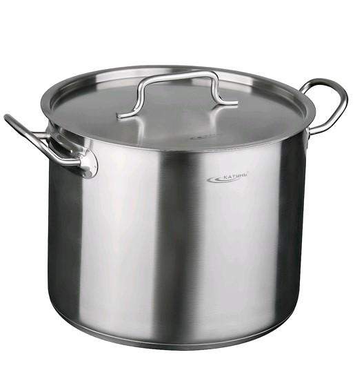 КАТУНЬ Общепит-Шеф Котел 30л d36 h31 с мет.крышкой нерж.тройное дно КТ-ОБ-30 Ш