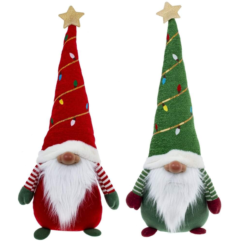 REMECO COLLECTION Игрушка набивная 808556 Гном красный/зеленый 27х17х40/70см 2 вида