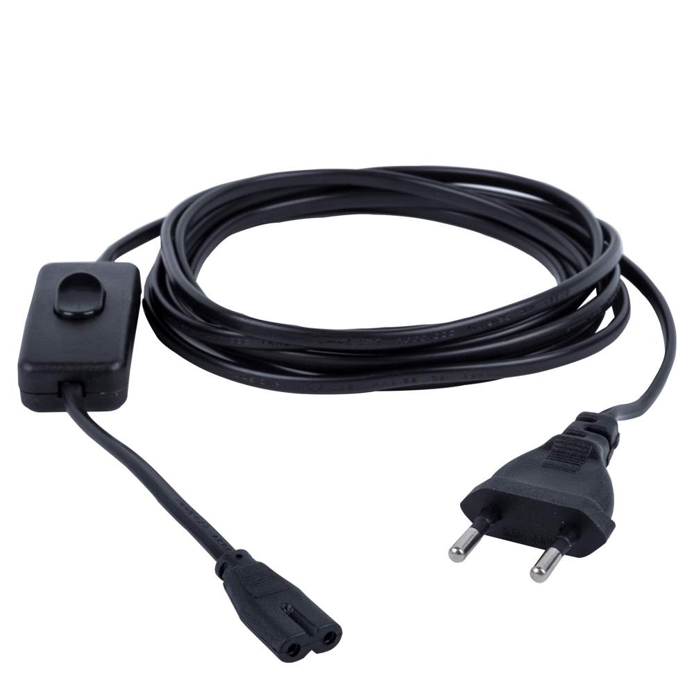 UCX-Q851 LT/300/B BLACK  Провод д/лин.свет-к с кноп.вкл  300см 