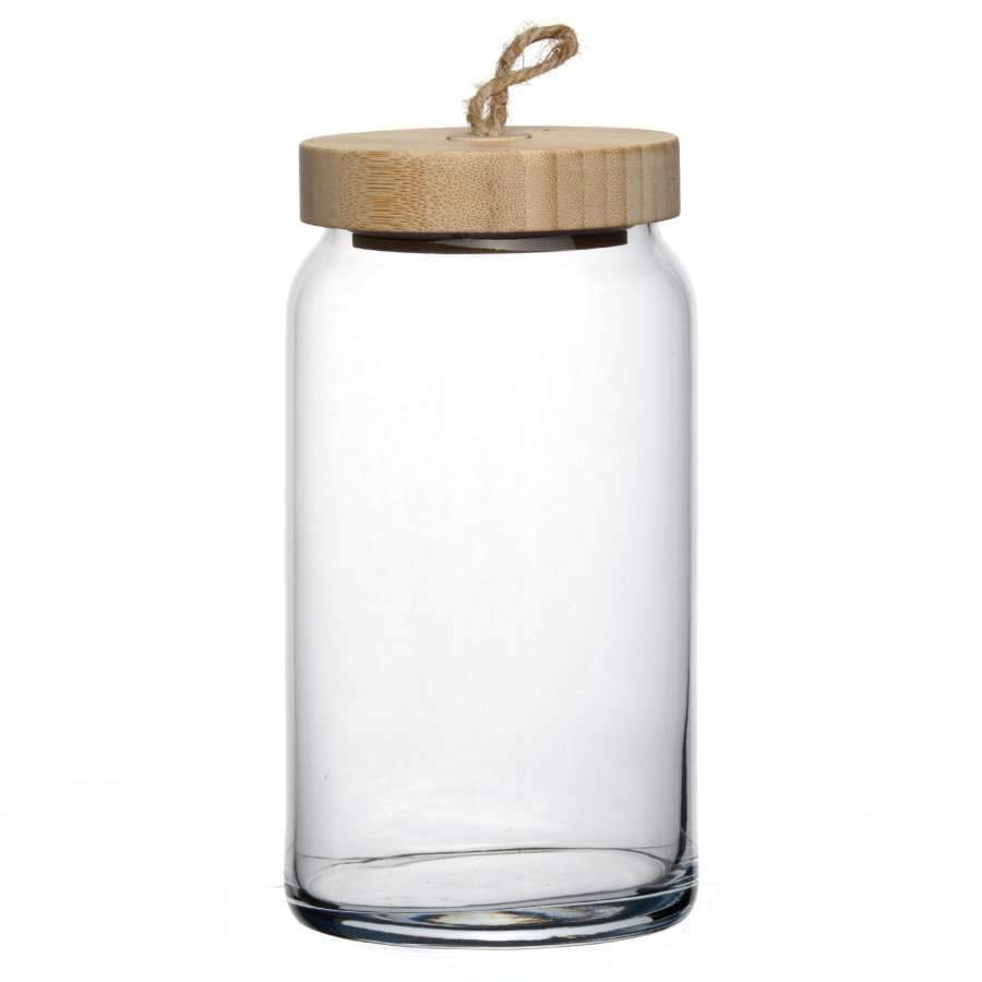PASABAHCE Банка 43593 Вуди д/сыпучих 1130мл с деревянной крышкой 