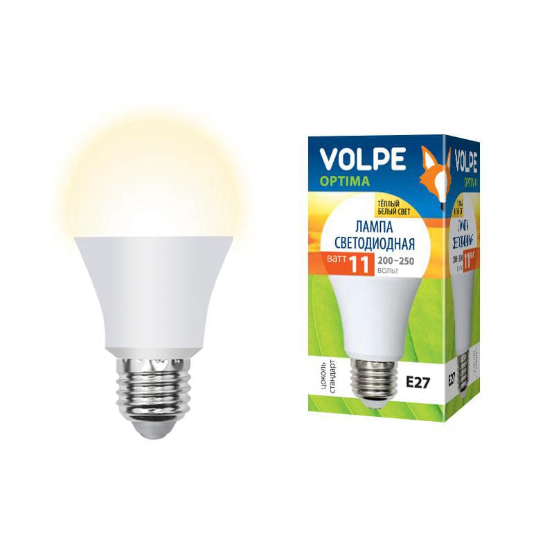 Лампа Uniel Volpe Optima LED-A60-11W/WW/E27/FR/O  белый свет UL-00000959