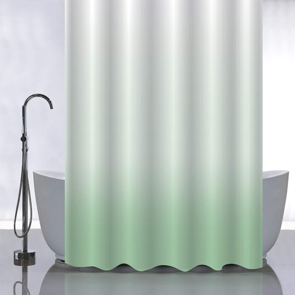 Штора д/ванной без колец 01-105 ПЕРЕХОД - САЛАТОВЫЙ Санакс