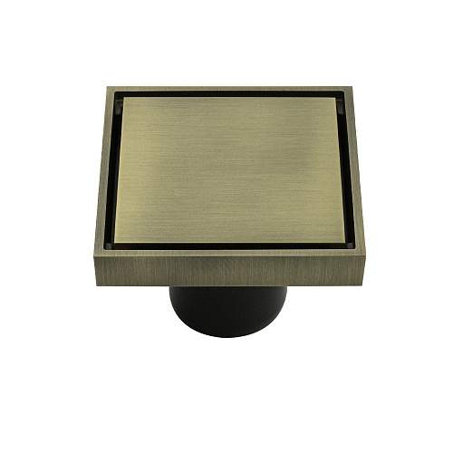 Трап MAGNUS латунный п/бронзу 100*100 выход 50мм верт.крышка литая 00060