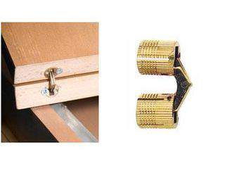 Петля потайная (ломбертная) латунь D14  ДСП 20мм  CI-K002