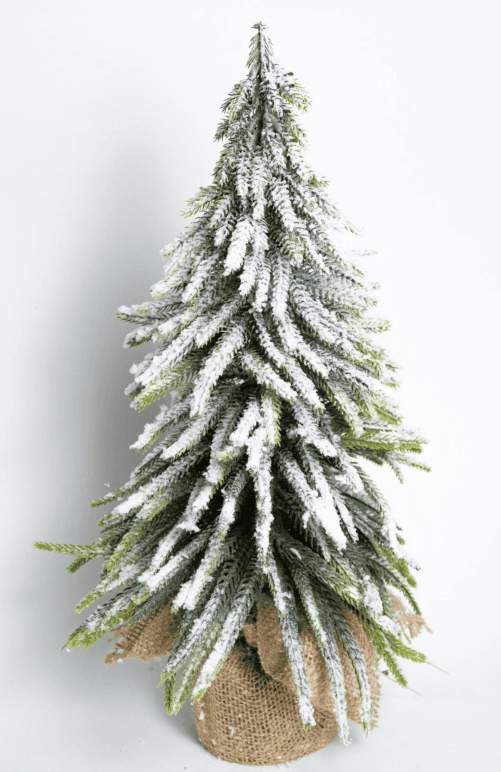 DECOLINE Ёлочка заснеженная в кашпо 35х20х20см ST15-T053A