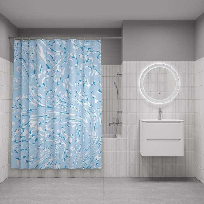 Штора д/ванной IDDIS 200*180см  полиэст. BX02P18i11