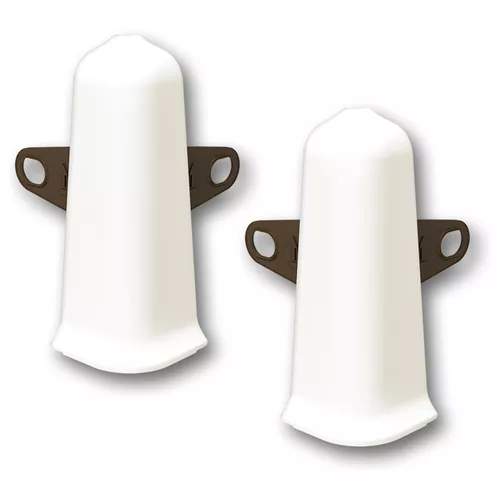 033 Угол наруж. д/плинтуса 70мм  "Деконика" Кремово-белый 033