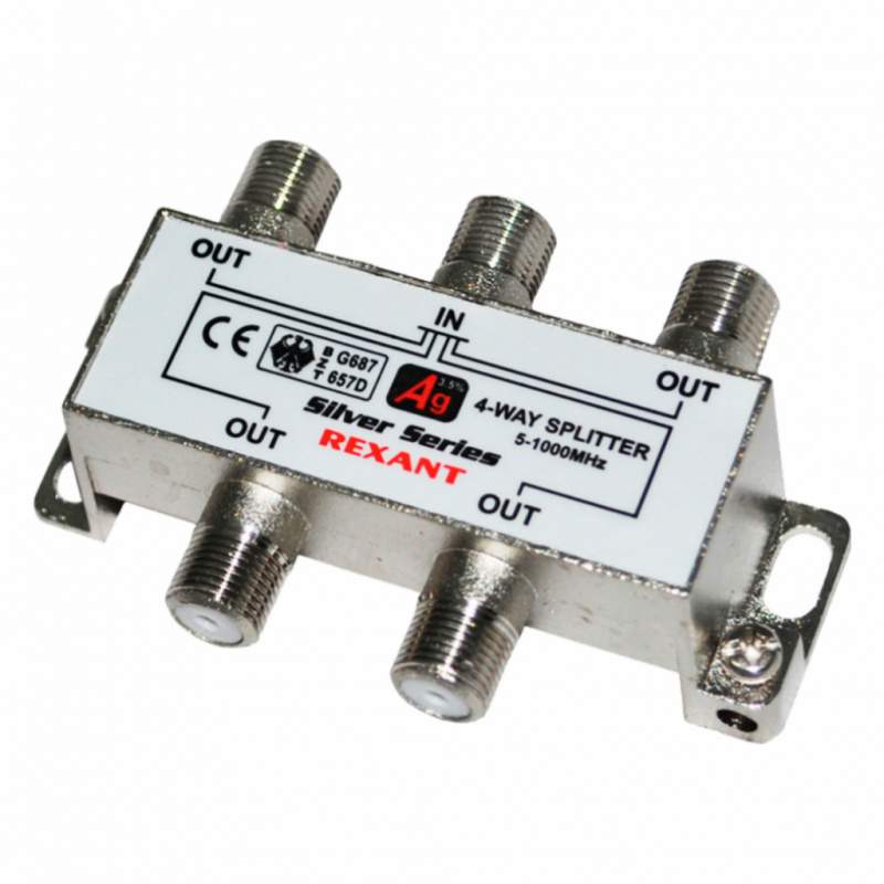Делитель ТВ "краб"х4+5шт."Silver" Rexant 05-6103  217900