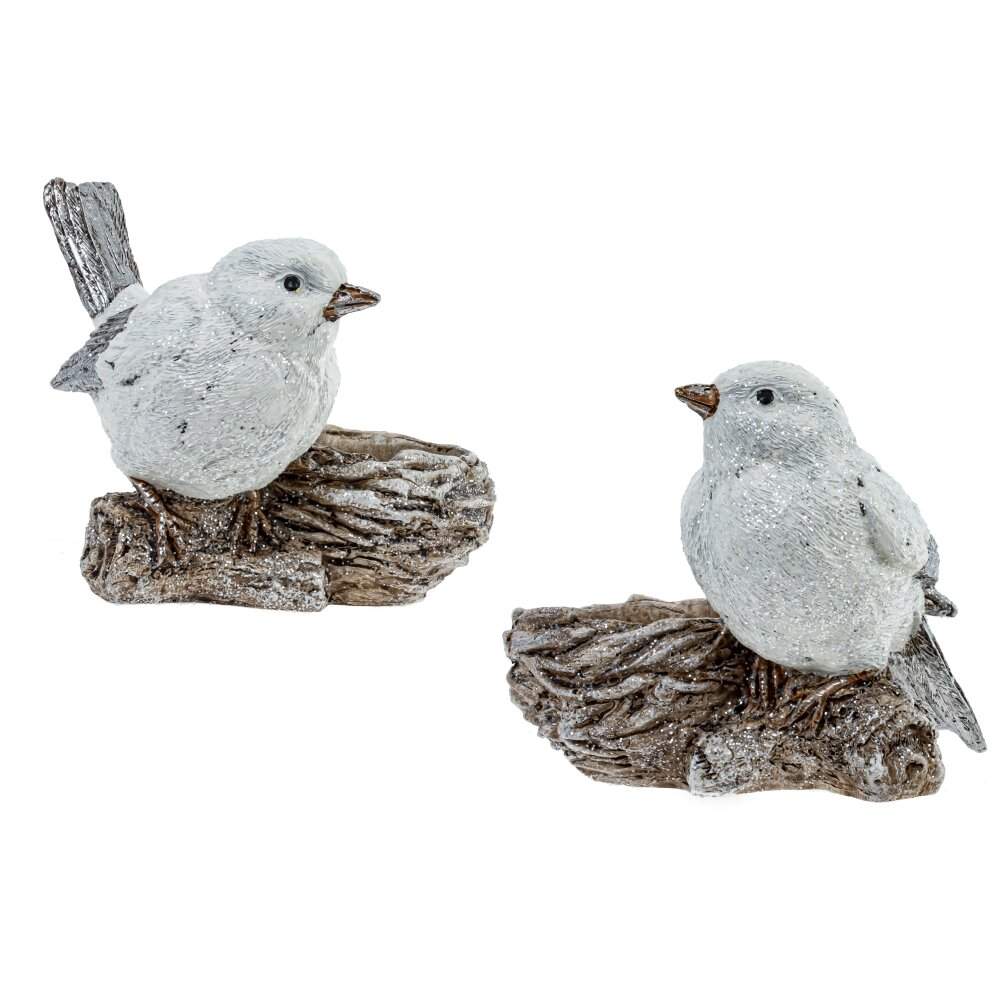 REMECO COLLECTION Фигурка 812580 Птичка серебро 10,5х8х8,5см (полимер)